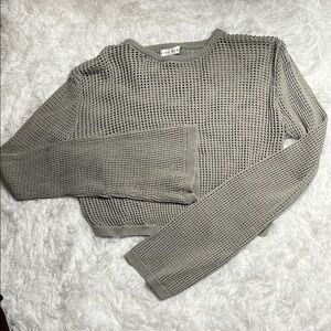 Miou Muse knit cropped long sleeve